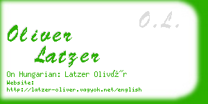 oliver latzer business card